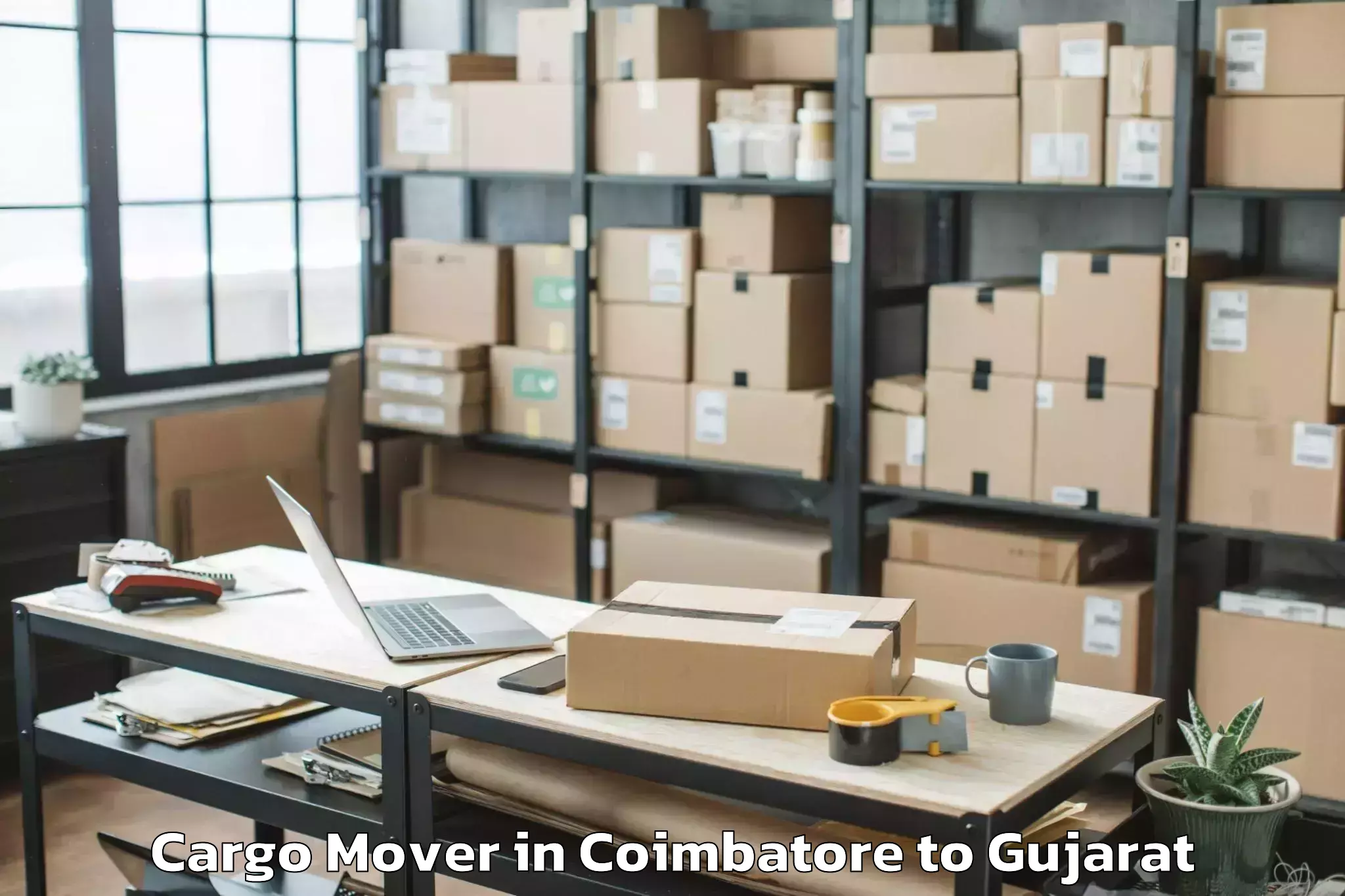 Professional Coimbatore to Visnagar Cargo Mover